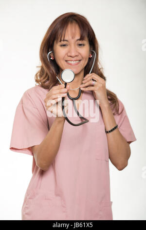 Attractive asian medical professional Stock Photo