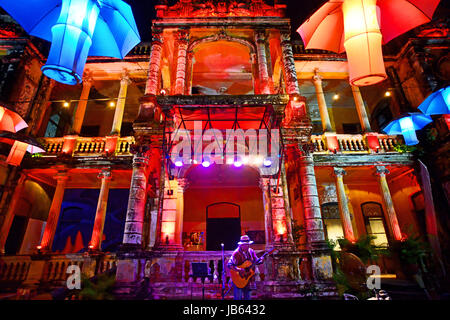 Alex Aguilar playing at the Mansion House Phnom Penh Cambodia Stock Photo