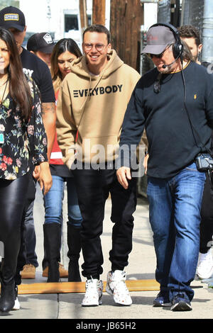 Logic arriving at the El Capitan Entertainment Centre in Los Angeles, California, ahead of his appearance on 'Jimmy Kimmel Live!'  Featuring: Sir Robert Bryson Hall II, Logic Where: Los Angeles, California, United States When: 08 May 2017 Credit: WENN.com Stock Photo