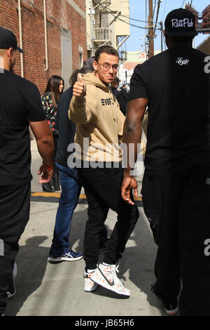 Logic arriving at the El Capitan Entertainment Centre in Los Angeles, California, ahead of his appearance on 'Jimmy Kimmel Live!'  Featuring: Sir Robert Bryson Hall II, Logic Where: Los Angeles, California, United States When: 08 May 2017 Credit: WENN.com Stock Photo