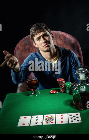 Poker player Stock Photo