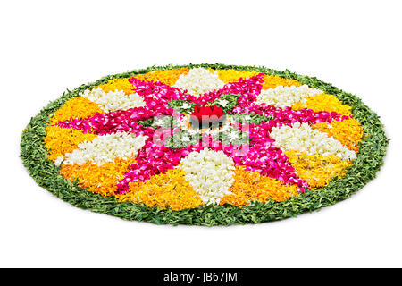 beautiful flowers rangoli design. Unique flower rangoli attractive designs..  - YouTube