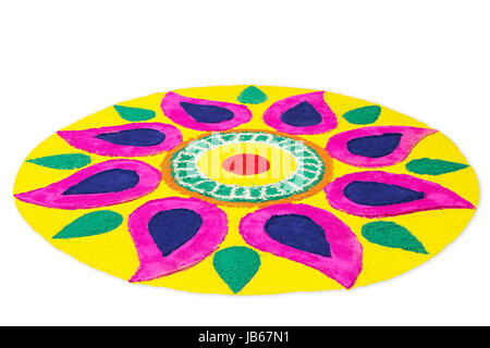 Colour Decoration Diwali Rangoli Religion Festival Stock Photo