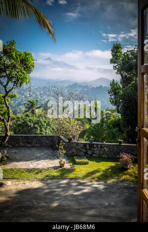 Morning view of the Knuckles Range of hills from Kandy, Sri Lanka Stock Photo
