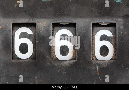 Old rusty counter on gasoline  damaged pump Stock Photo