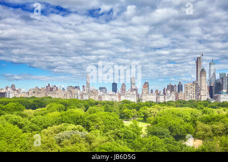 Central Park and Manhattan Upper East Side, New York City, USA. Stock Photo