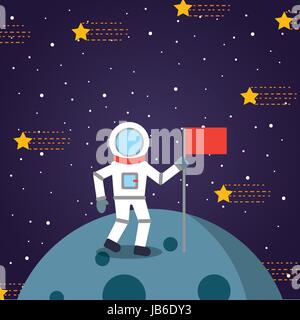 astronaut solar system flat Stock Vector Image & Art - Alamy