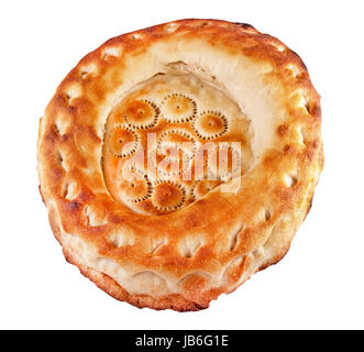 The light flatbread isolated on a white background Stock Photo
