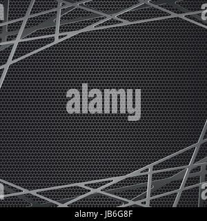 Black metallic grill Abstract  background style, vector illustration. Stock Vector