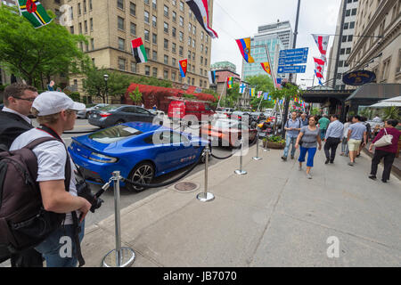 Montreal, CANADA - 9 June 2017: Sherbrooke street on F1 Grand Prix weekend Credit: Marc Bruxelle/Alamy Live News Stock Photo