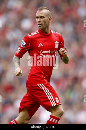 RAUL MEIRELES LIVERPOOL FC ANFIELD LIVERPOOL ENGLAND 13 August 2011 Stock Photo