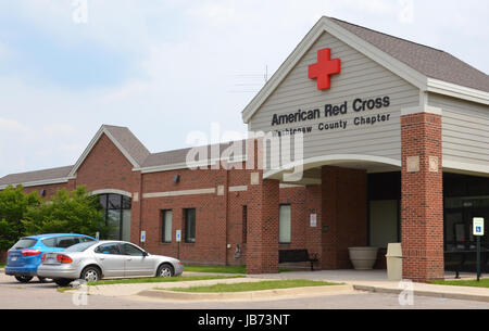 ANN ARBOR, MICHIGAN - JUNE 21: The American Red Cross provides about 40 percent of the US Blood Supply through drives at locations such as this one in Washtenaw County, shown here on June 21, 2013. Stock Photo