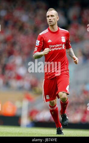 RAUL MEIRELES LIVERPOOL FC LIVERPOOL FC ANFIELD LIVERPOOL ENGLAND 13 August 2011 Stock Photo