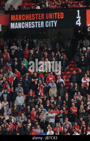 SCOREBOARD 1.4 MANCHESTER UNITED V MANCHESTER CITY MANCHESTER UTD V MANCHESTER C OLD TRAFFORD MANCHESTER ENGLAND 23 October 20 Stock Photo