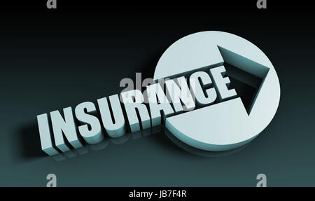 Insurance Concept With an Arrow Going Upwards 3D Stock Photo - Alamy