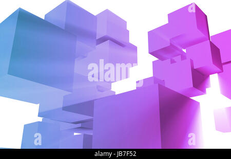 Abstract Blocks with Party Trendy Color Art Stock Photo