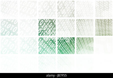 Binary Blocks as a Technology Concept Art Stock Photo