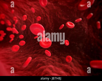 3d rendered illustration of human blood cells Stock Photo