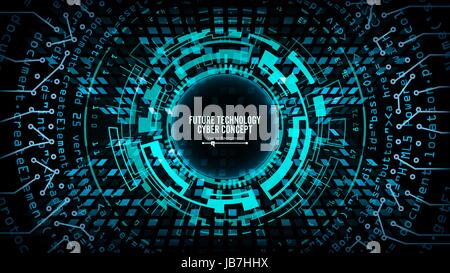 Abstract Futuristic Technological Background Vector. Hi Speed Digital Design. Security Network Stock Vector