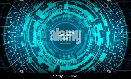 Abstract Futuristic Technological Background Vector. Hi Speed Digital Design. Security Network Stock Vector