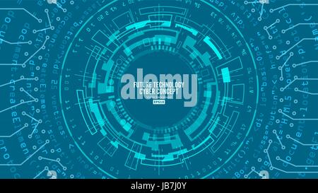 Abstract Futuristic Technological Background Vector. Hi Speed Digital Design. Security Network Stock Vector
