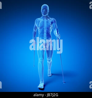 3d rendered medical illustration - nordic walking Stock Photo