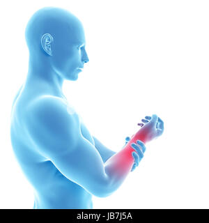 3d rendered illustration of a man having pain in the arm Stock Photo