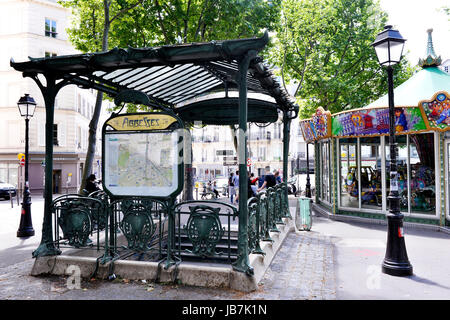 Abbesses metro station, Paris 18th, France Stock Photo