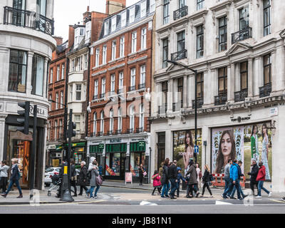 London, lots of people walking in Oxford street Stock Photo