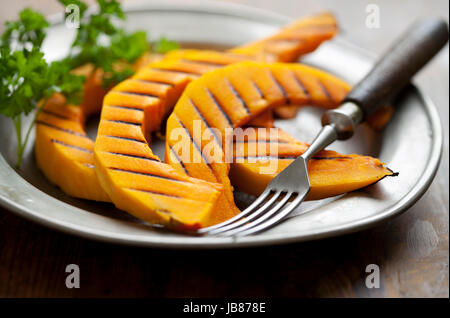 grilled slices of hokkaido pumpkin Stock Photo