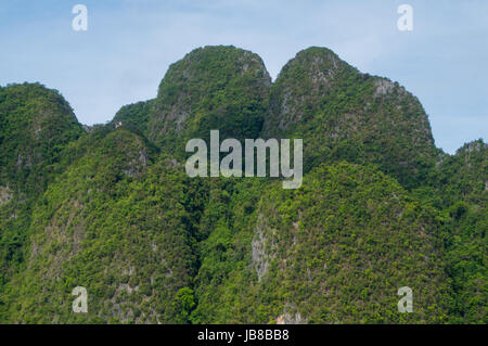 Karst mountains covered in jungle Stock Photo