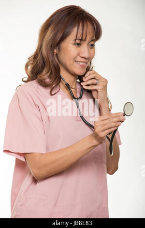 Attractive asian medical professional Stock Photo