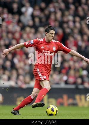 MARTIN KELLY LIVERPOOL FC LIVERPOOL FC ANFIELD LIVERPOOL ENGLAND 16 January 2011 Stock Photo