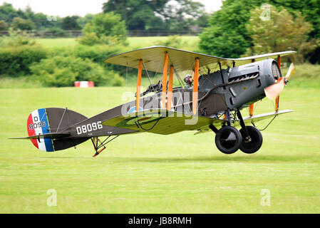 Bristol F.2b Fighter, biplane fighter 'Brisfit' from World War One at an airshow at Shuttleworth Aerodrome Stock Photo