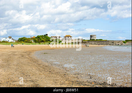 Skerries, Ireland-  View on the  beach at Skerries town, county Dublin, Ireland Stock Photo