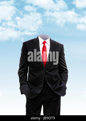 Headless businessman hands in his pocket, 3d illustration Stock Photo