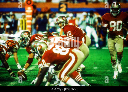 San Francisco 49ers great Jerry Rice points to old teammates as he sports  one of his three Super Bowl rings during a half time ceremony honoring him  at Monster Park in San