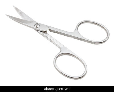 open nail scissors isolated on white background Stock Photo