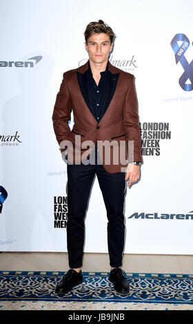 Oliver Cheshire attending the One for the Boys Fashion Ball, held at The Landmark Hotel, London. To raise awareness of male cancer, the event will launch the charity's latest campaign, The Waiting Room, which will see a pop-up doctor's waiting room, disguised as the ultimate men's retreat appear in Canary Wharf from Monday 12 - Wednesday 14 June. PRESS ASSOCIATION Photo. Picture date: Friday June 9, 2017. See PA story SHOWBIZ Fashion. Photo credit should read: Ian West/PA Wire Stock Photo