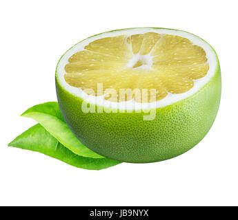 Sweetie, green grapefruit isolated on white background with clipping path Stock Photo