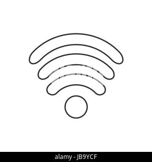 Icon flat design Internet Wi fi symbol. vector illustration Stock Vector