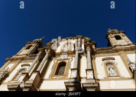 Church of Saint Dominic in Palermo, Italy, is the second in importance only to the Cathedral and is located in the Saint Dominic square,in the neighborhood of La Loggia. Stock Photo