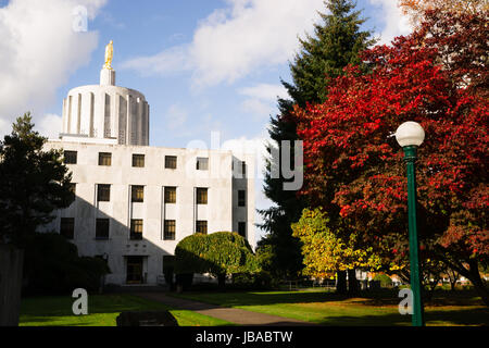 Daytime on the Capital Grounds Salem Oregon Northwest United States Stock Photo