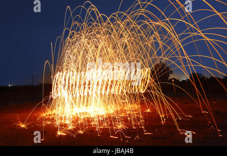 light trails Stock Photo