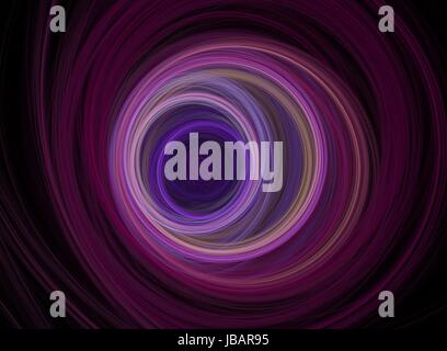 Multicolored rounded fractal picture on the dark background Stock Photo