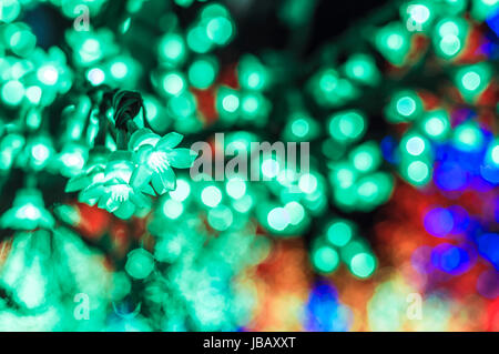 LED Decoration Festival. Concept of energy saving and cool light Stock Photo