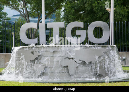 A logo sign outside of the headquarters of the Citgo Petroleum Corporation in Houston, Texas, on May 27, 2017. Stock Photo