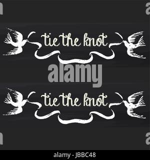 tie the knot border Stock Vector