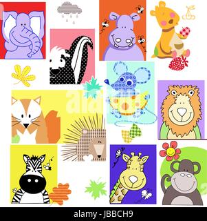 teddy bear cartoon pattern Stock Vector
