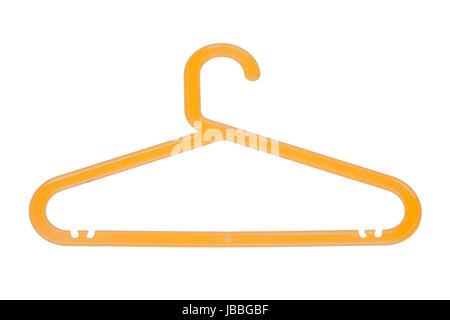 Orange hanger isolated on a white background Stock Photo